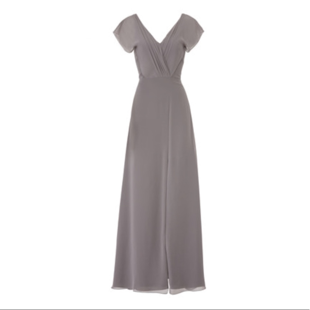 SALE Monique Lhuillier Gray Gwen Gown Dress - Size 8